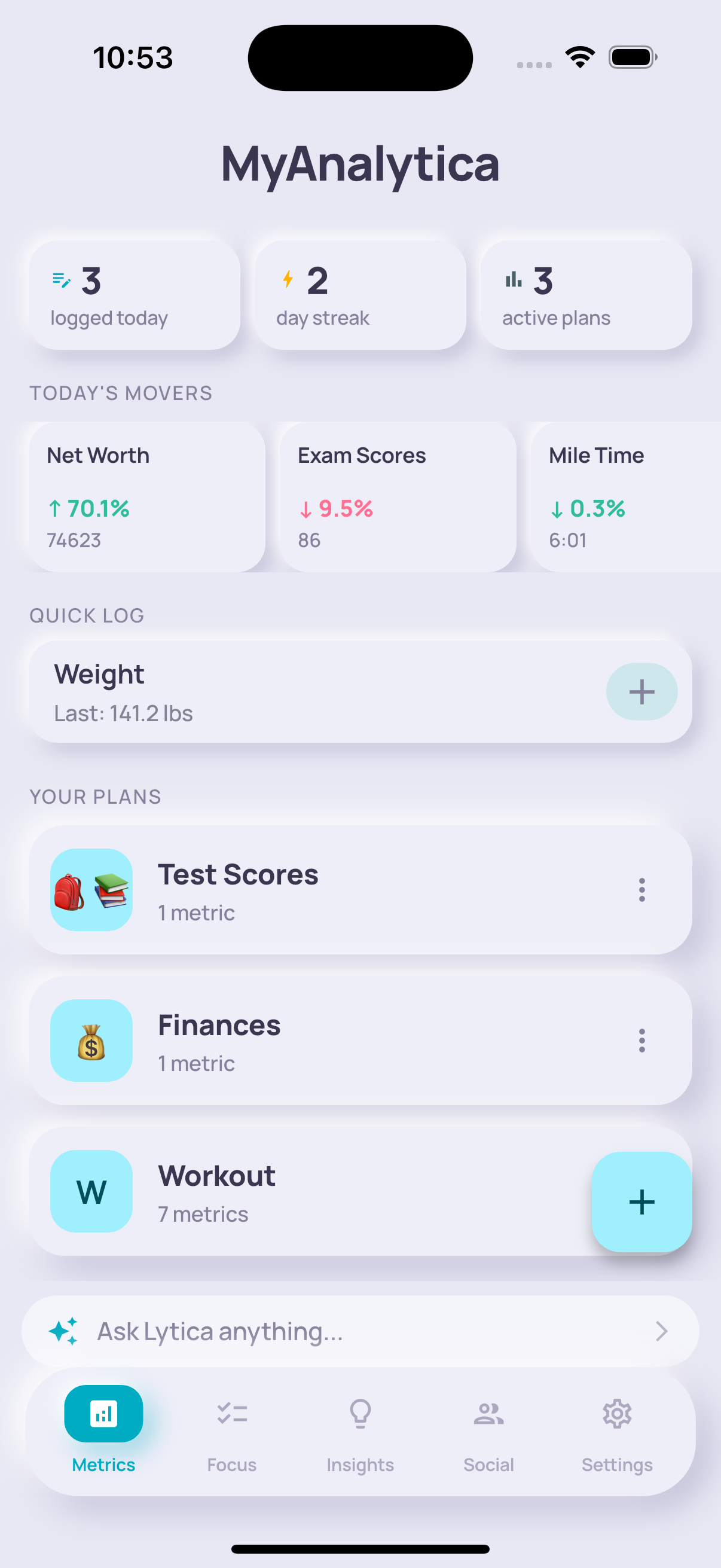 MyAnalytica app